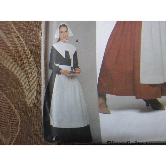 Simplicity pattern 9742 child costume pioneer prairie dress UNCUT size 7 to 14 - Picture 4 of 9